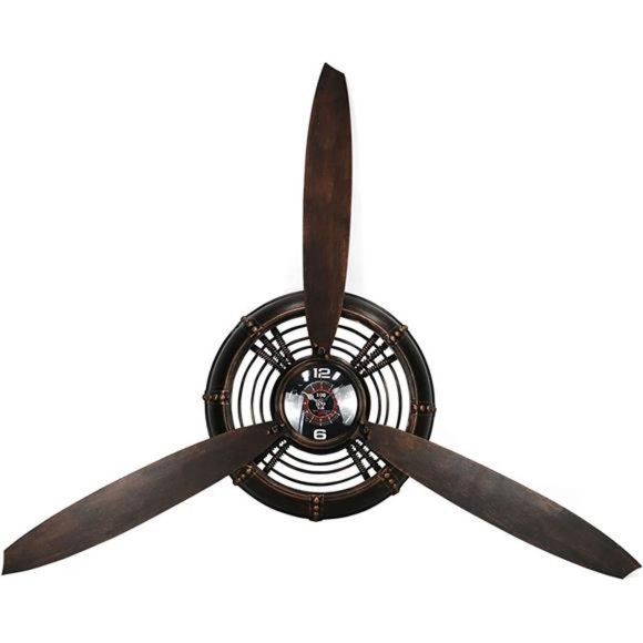 Vintage Airplane Propeller Wall Decor, Aviation Decor, Metal. Bronze - Picture 1 of 6
